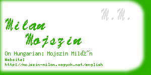 milan mojszin business card
